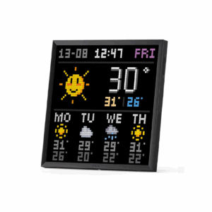 Divoom Pixoo 64 Customisable Pixel Art Creation Multi-Functional Social Media Track Features